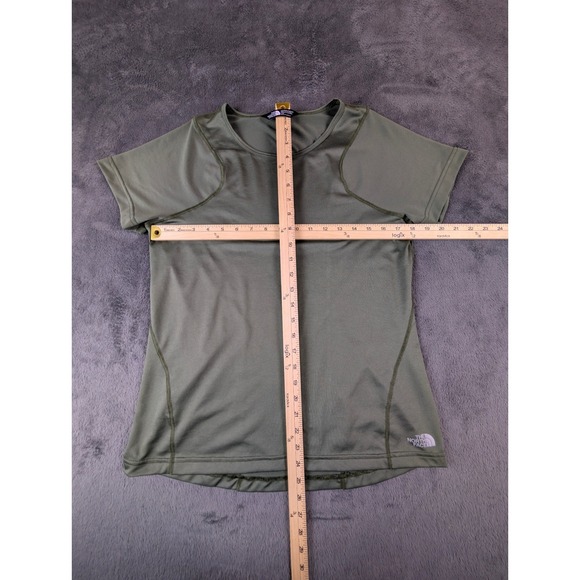 The North Face Women's‎ Green Performance T-Shirt Short Sleeve FlashDry Athletic - Picture 7 of 11
